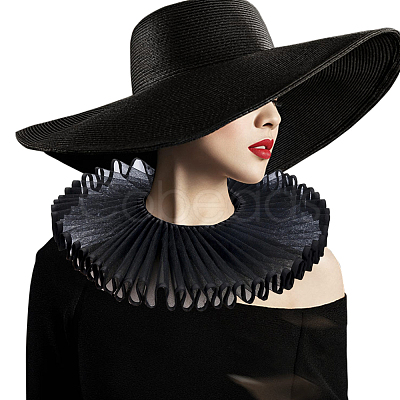 Detachable Lady's Gauze Fake Collar AJEW-WH20042-91G-1