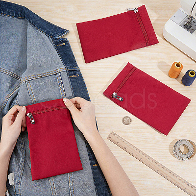 Canvas Cloth Zipper Bags ABAG-WH0077-09B-03-1