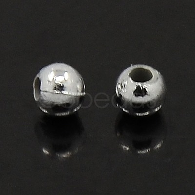 Plating Plastic Acrylic Round Beads PACR-L003-5mm-S-1
