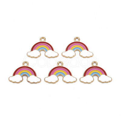 Alloy Enamel Pendants ENAM-N055-026-A01-NR-1