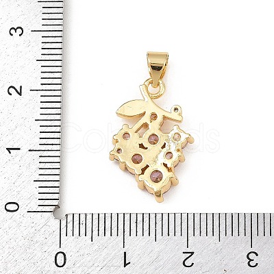 Brass Pave Cubic Zirconia Pendants KK-F919-28G-01-1