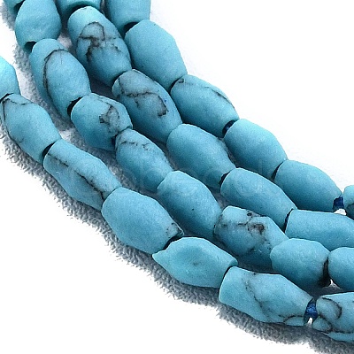 Dyed Synthetic Turquoise Beads Strands G-D356-A01-01-1