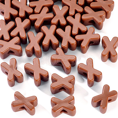 Opaque Acrylic European Beads OACR-TAC0019-006X-1