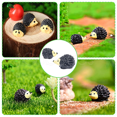 40Pcs 2 Styles Resin Hedgehog Display Decoration DJEW-SP0001-42-1