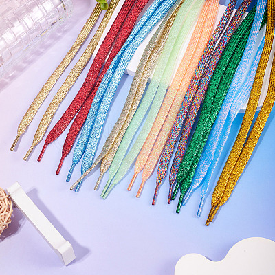 13 Pairs 13 Colors Polyester Cord Shoelace AJEW-TA0002-48-1