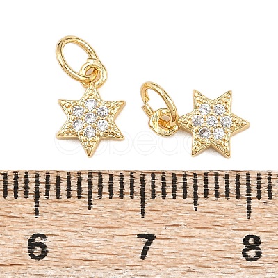 Brass Micro Pave Cubic Zirconia Pendants ZIRC-K070-41G-1
