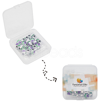 Alloy Enamel European Beads ENAM-PH0001-37-1
