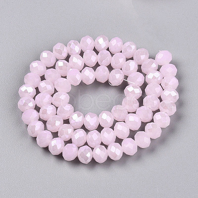 Electroplate Glass Beads Strands EGLA-A044-J8mm-A02-1