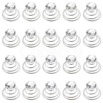 60Pcs Spiral Hair Pin Coil Iron Hair Accessories OHAR-SP0001-11-1