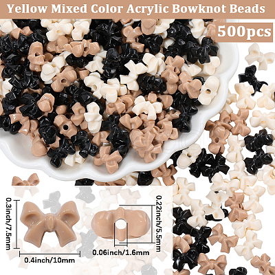 500Pcs Opaque Acrylic Beads SACR-PA0001-21A-1