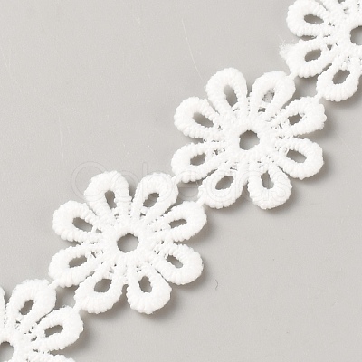 Polyester Lace Ribbon OCOR-WH0111-138E-1