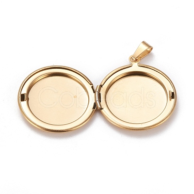 304 Stainless Steel Locket Pendants STAS-K197-24G-1