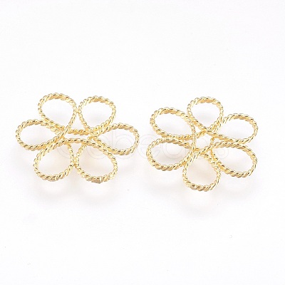 Brass Filigree Joiners Links KK-E756-37C-RS-1