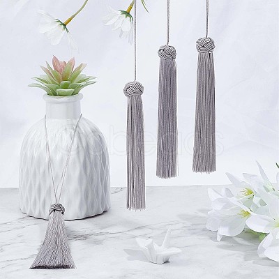 Polyester Tassel Pendant Decorations AJEW-WH0312-94-1