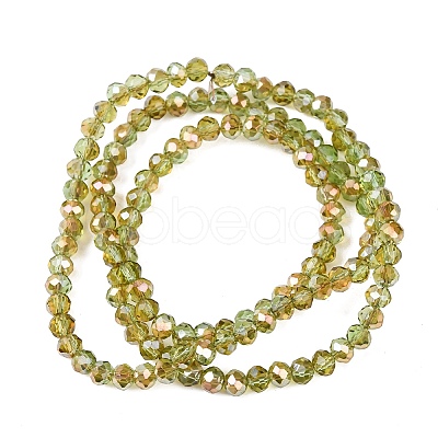 Electroplate Glass Beads Strands EGLA-A034-T4mm-J02-1