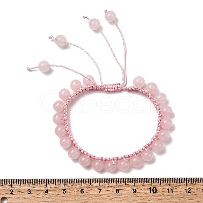 Adjustable Natural & Synthetic Mixed Gemstone Beads Braided Bead Bracelets for Women BJEW-L713-B-1