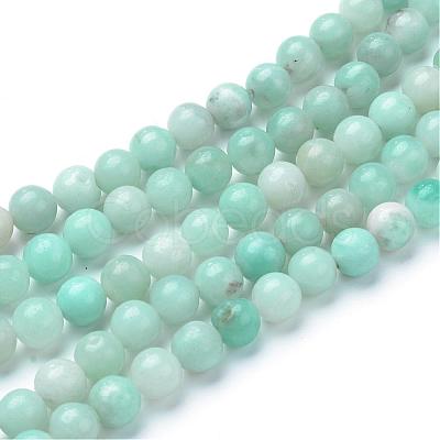 Natural Amazonite Beads Strands G-T055-8mm-17-1
