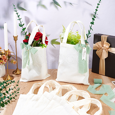 16Pcs Rectangle Polycotton Tote Bags ABAG-PH0001-77-1