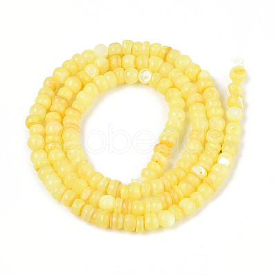 Natural Freshwater Shell Dyed Beads Strands SHEL-T020-29A-09-1