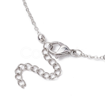 Electroplated Raw Natural Quartz Pendant Necklaces NJEW-JN04967-1