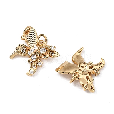 SHEGRACE Brass Pave Clear Cubic Zirconia Pendants XGRQ4D982-657G-1