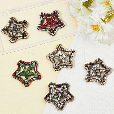 6Pcs 6 Colors Computerized Embroidery Cloth Sew on Patches DIY-FG0002-37-1