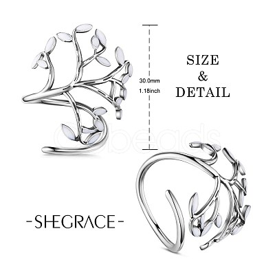 Elegant Rhodium Plated 925 Sterling Silver Finger Rings JR390B-1
