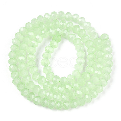 Baking Paint Imitation Jade Glass Bead Strands DGLA-A034-J8MM-A03-1