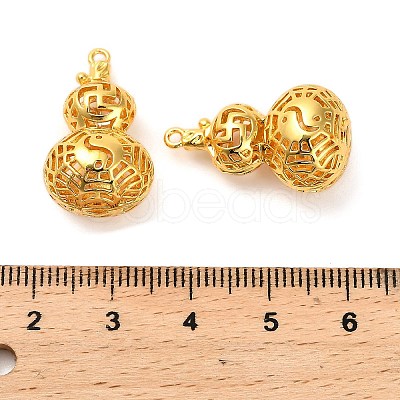 Hollow Brass Pendants KK-L229-004G-1