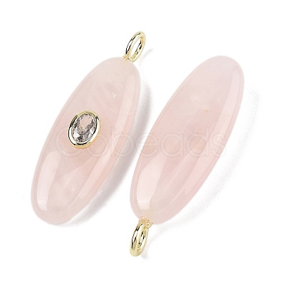 Natural Rose Quartz Pendants G-D357-02E-1