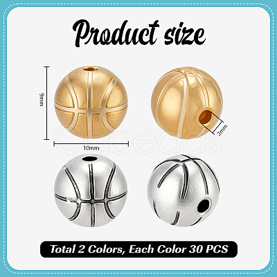 60Pcs 2 Colors Tibetan Style Alloy Beads FIND-PH0029-50-1