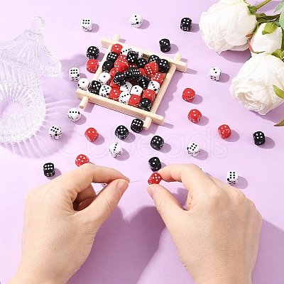 60Pcs 3 Colors Acrylic Beads OACR-YW0003-97-1
