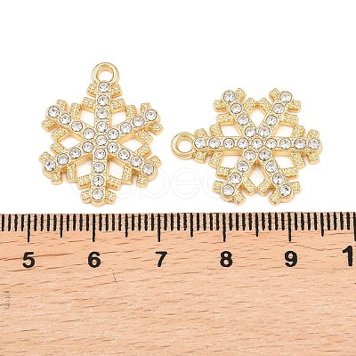 Christmas Alloy Rhinestone Pendants FIND-B059-06G-05-1