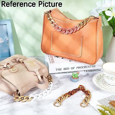Acrylic & CCB Plastic Curb Chain Phone Case Chain HJEW-JM00485-06-1