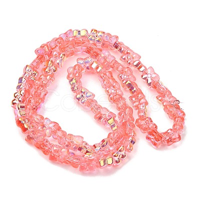 Transparent Glass Beads Strands GL-CBAAE04-02C-1
