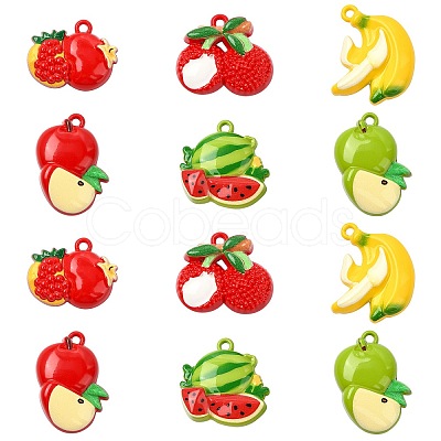 18Pcs 6 Styles Zinc Alloy Pendants FIND-CJ0005-22-1