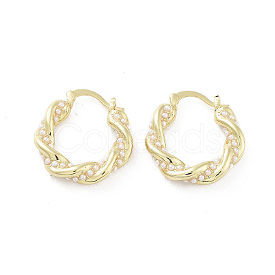 Brass Hoop Earrings EJEW-Q811-37G-1