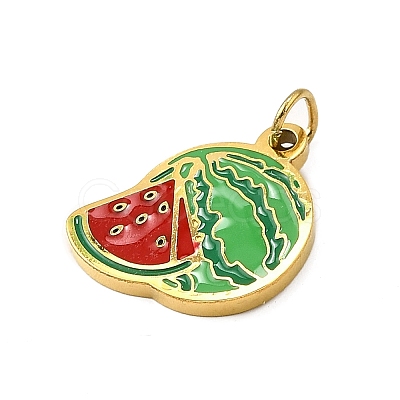 304 Stainless Steel Enamel Charms STAS-M121-11E-G-1