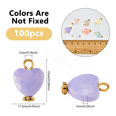 100Pcs Spray Painted Acrylic Pendants FIND-DC0006-51-1