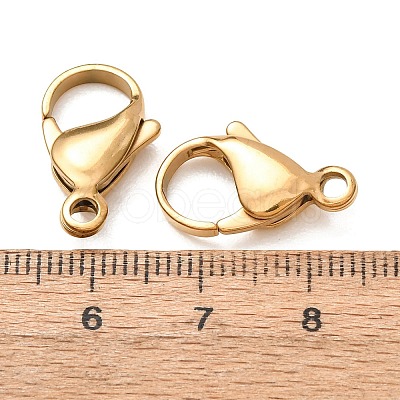 304 Stainless Steel Lobster Claw Clasps Hand Polished STAS-AB19-G-1