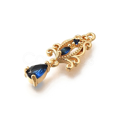 Brass Micro Pave Cubic Zirconia Pendants KK-K378-65G-02-1