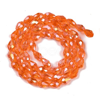 Transparent Electroplate Glass Beads Strands LS-EGLA-N013-T6mm-B09-1