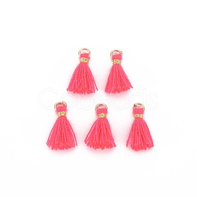 Polycotton(Polyester Cotton) Tassel Pendant Decorations X-FIND-S281-29-1