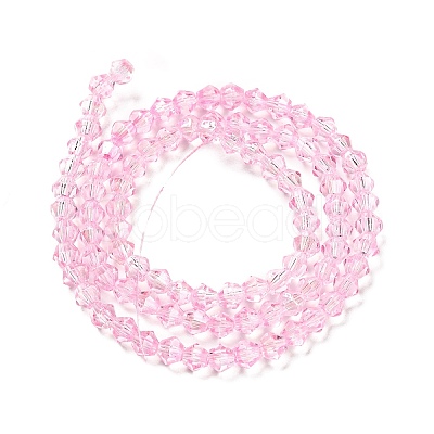 Transparent Electroplate Glass Beads Strands EGLA-S056-4mm-17-1