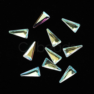 Triangle Transparent Glass Cabochons MRMJ-T009-122-1