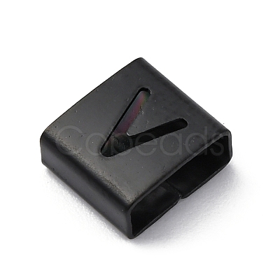 Ion Plating(IP) 304 Stainless Steel Square Slide Charms STAS-L132-14V-B-1