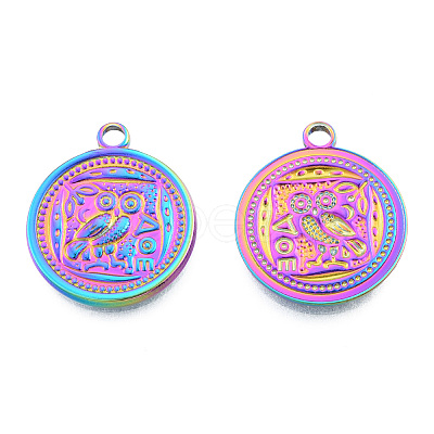 Ion Plating(IP) 201 Stainless Steel Pendants STAS-N098-264M-1