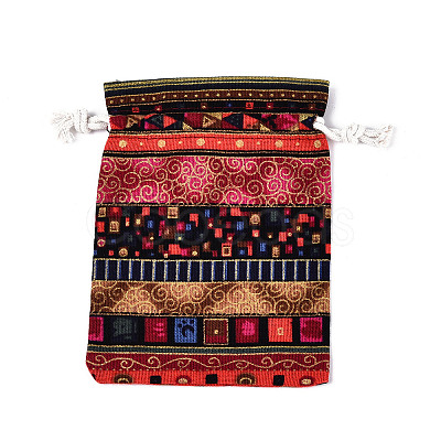 Ethnic Style Cotton & Linen Storage Bags ABAG-N008-10x14-B01-1