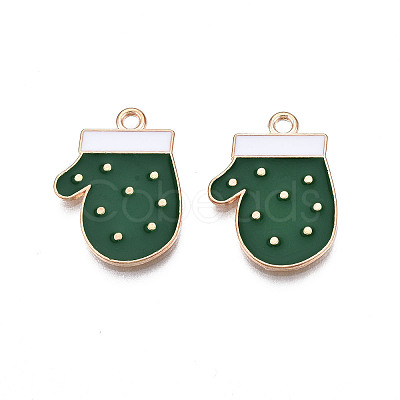 Christmas Style Alloy Enamel Pendants X-ENAM-Q442-62-1