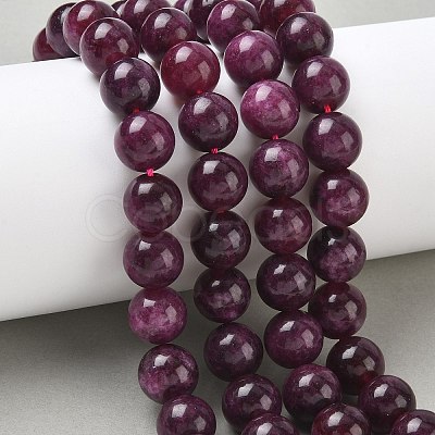 Dyed Natural Malaysia Jade Beads Strands G-G021-01D-06-1